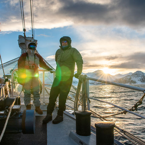 Sonnenuntergang auf der Rembrandt van Rijn, Norwegen